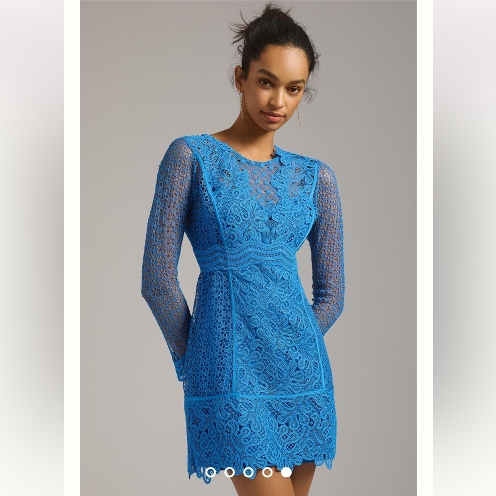 Anthropologie NWT Anthropologie Sheer Lace
Mini Dress Size 00. - Picture 2 of 14